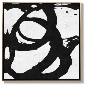 Minimal Black and White Painting MN84A