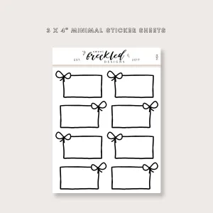 Minimalistic Bow Box Stickers