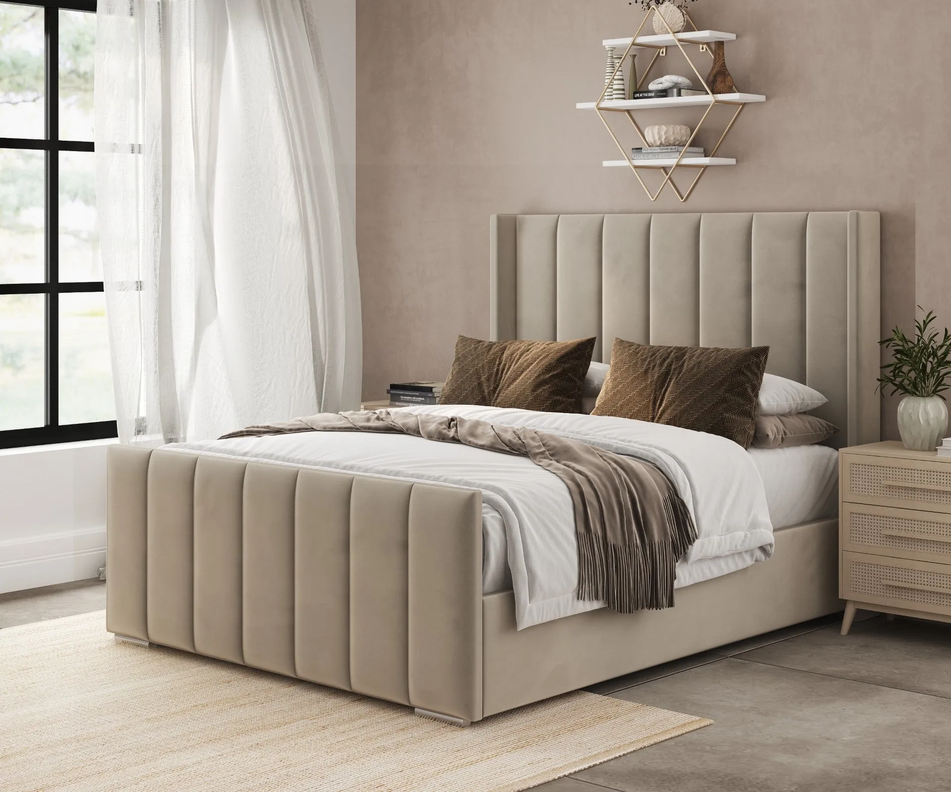Modern Apollo Winged Bed Frame