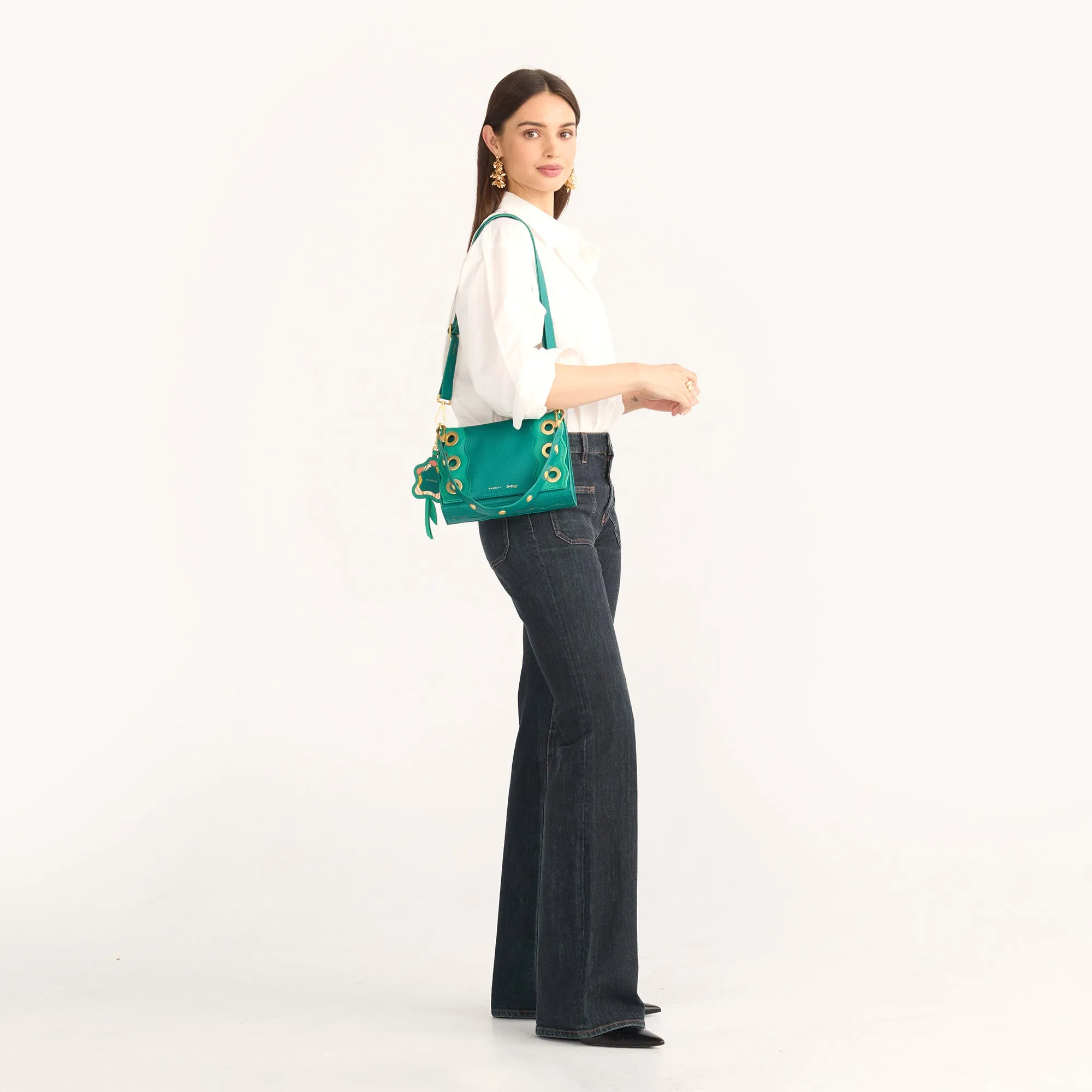 Montana Clutch | Wavy Dazey/Brushed Gold Dazey Rivet | Sml