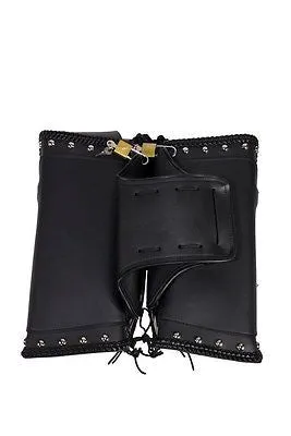 MOTORCYCLE WATERPROOF 2 PC STUD PVC SADDLEBAG WITH BRAID GREAT QUALITY