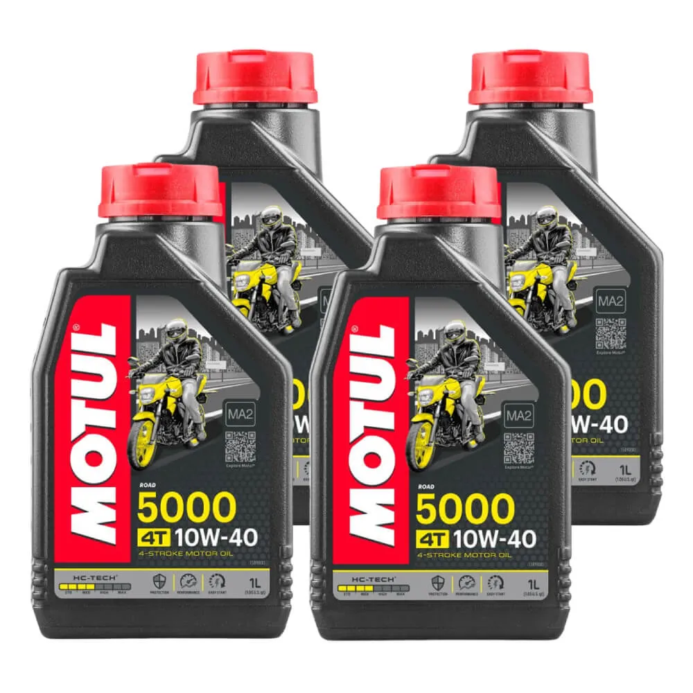 Motul 5000 4T 10W-40 Motor Oil (4 x 1L)