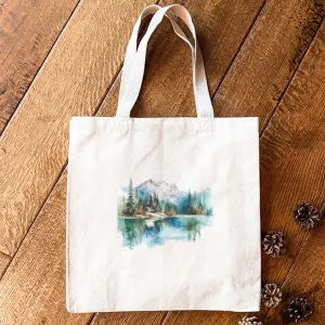 Mountains and Lake - Canvas Tote Bag