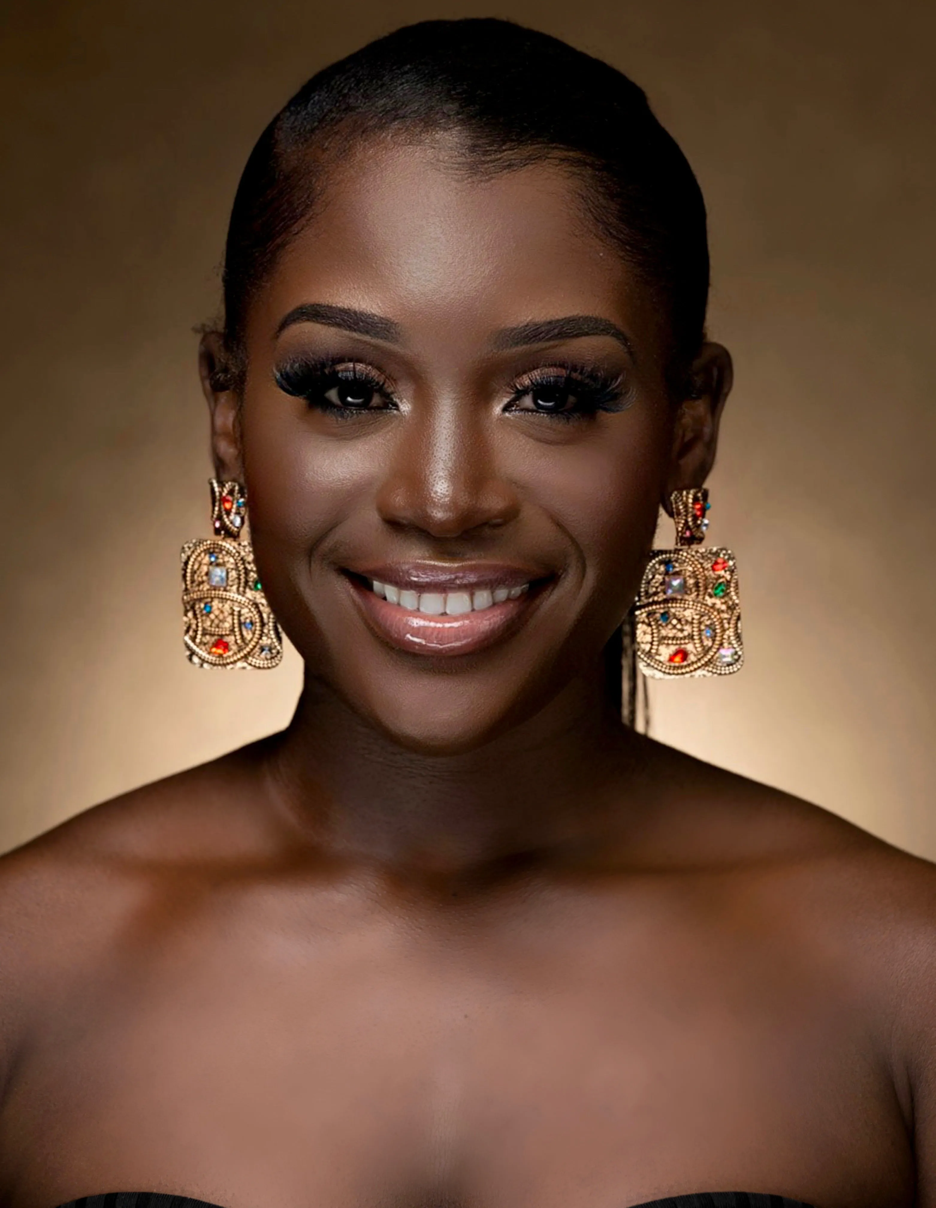 MULTI GEM STATEMENT EARRINGS