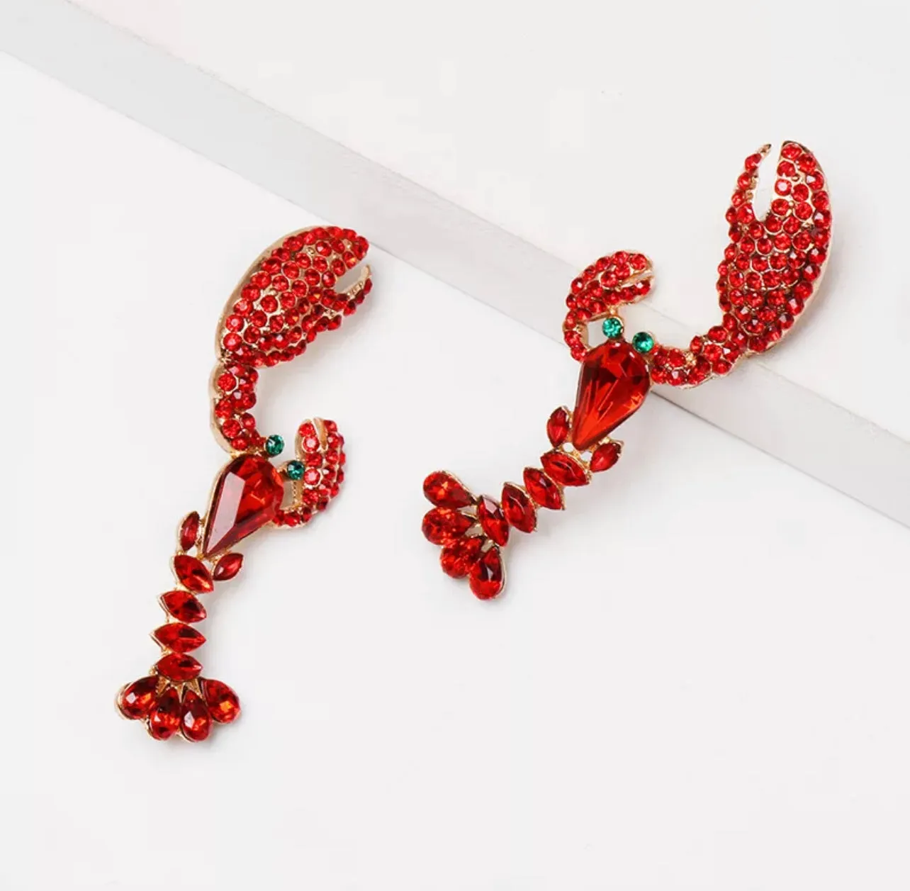 Multicolor Lobster Gemstone Statement Earrings 220-9 | Erika Williner Designs