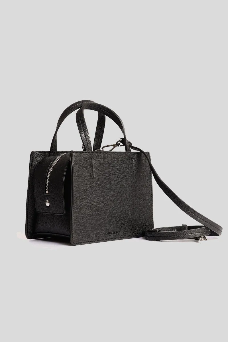 Naidr Tote Sm Full Grain Bonded Pu - Black