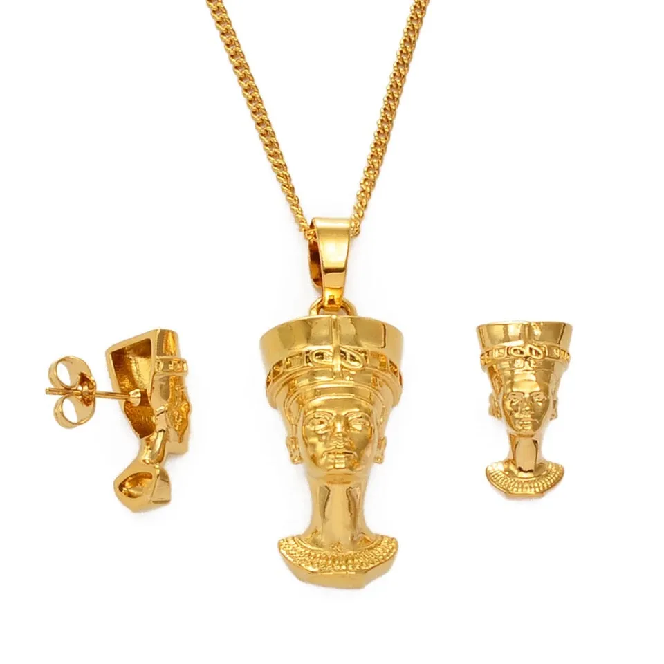 NEFERTITI 3D NECKLACE SET