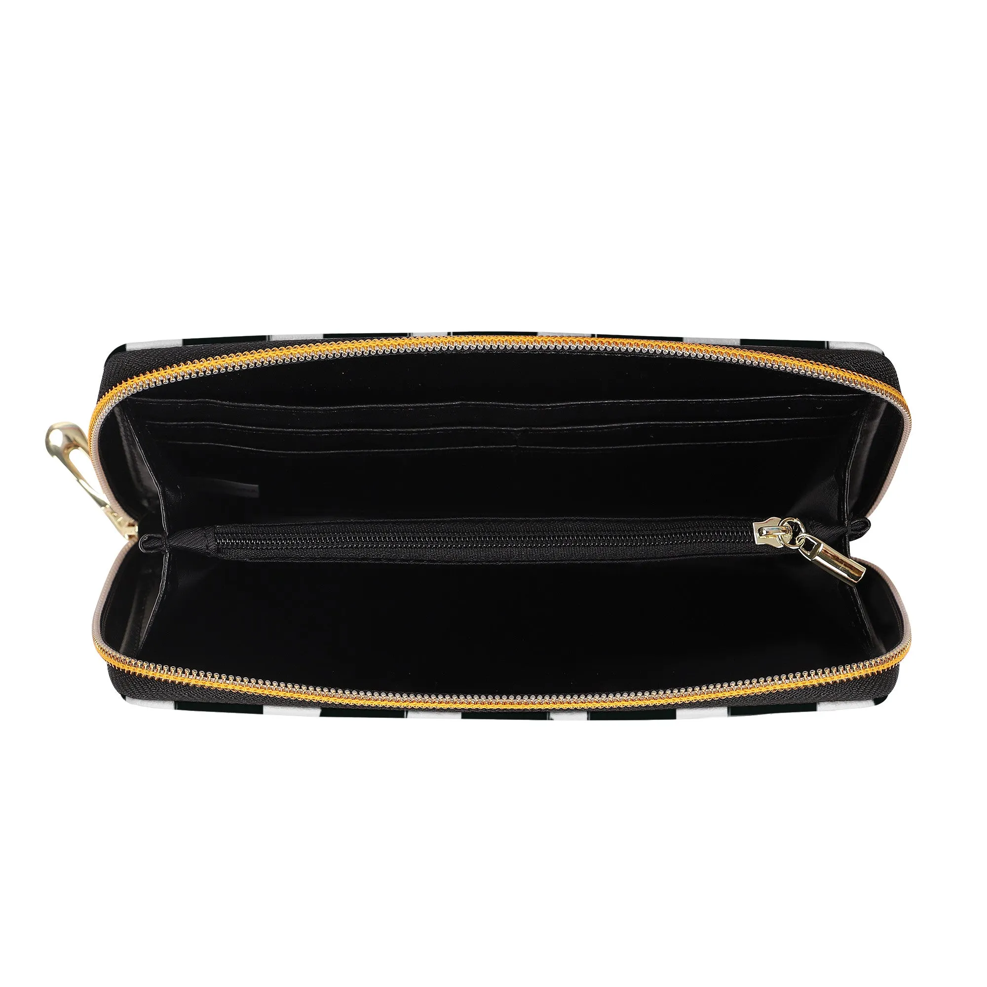 Never Trust The Living Coffin Zipper Purse Clutch Bag