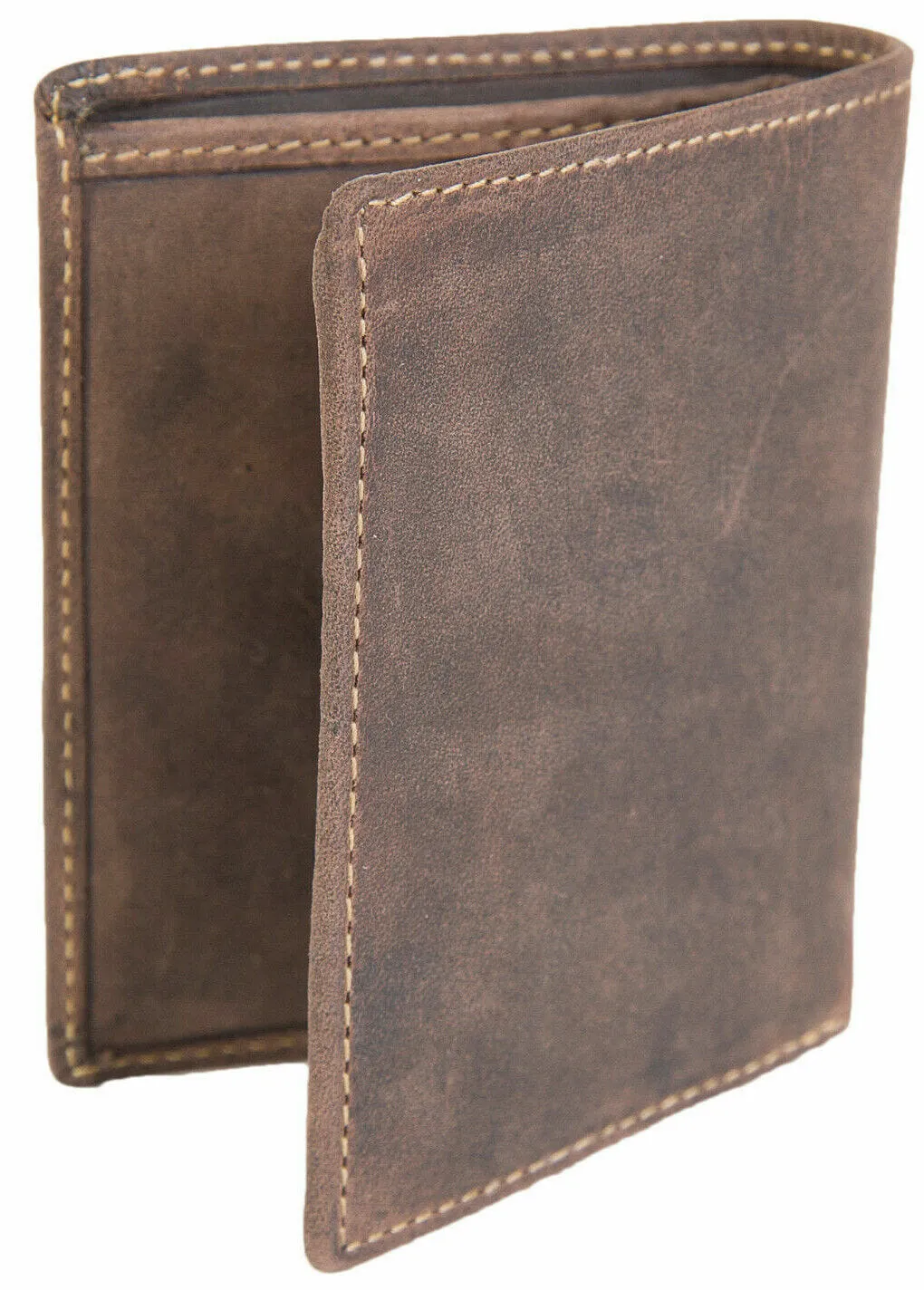 NEW Visconti Mens Oil Brown ‘Arrow’ Leather Slim Bifold Wallet Gift Boxed Style 705
