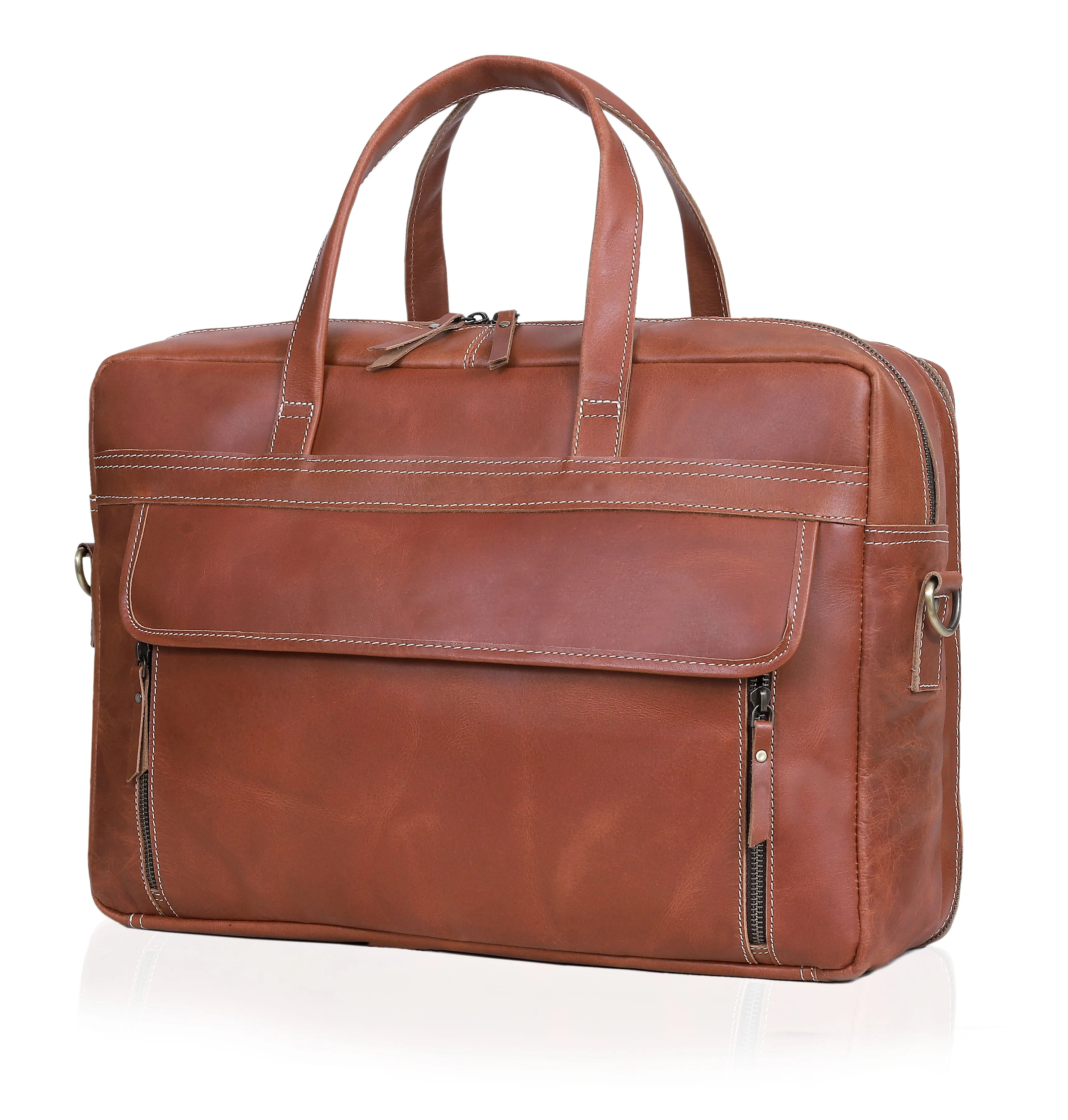 NEW YORK LEATHER BRIEFCASE BAG
