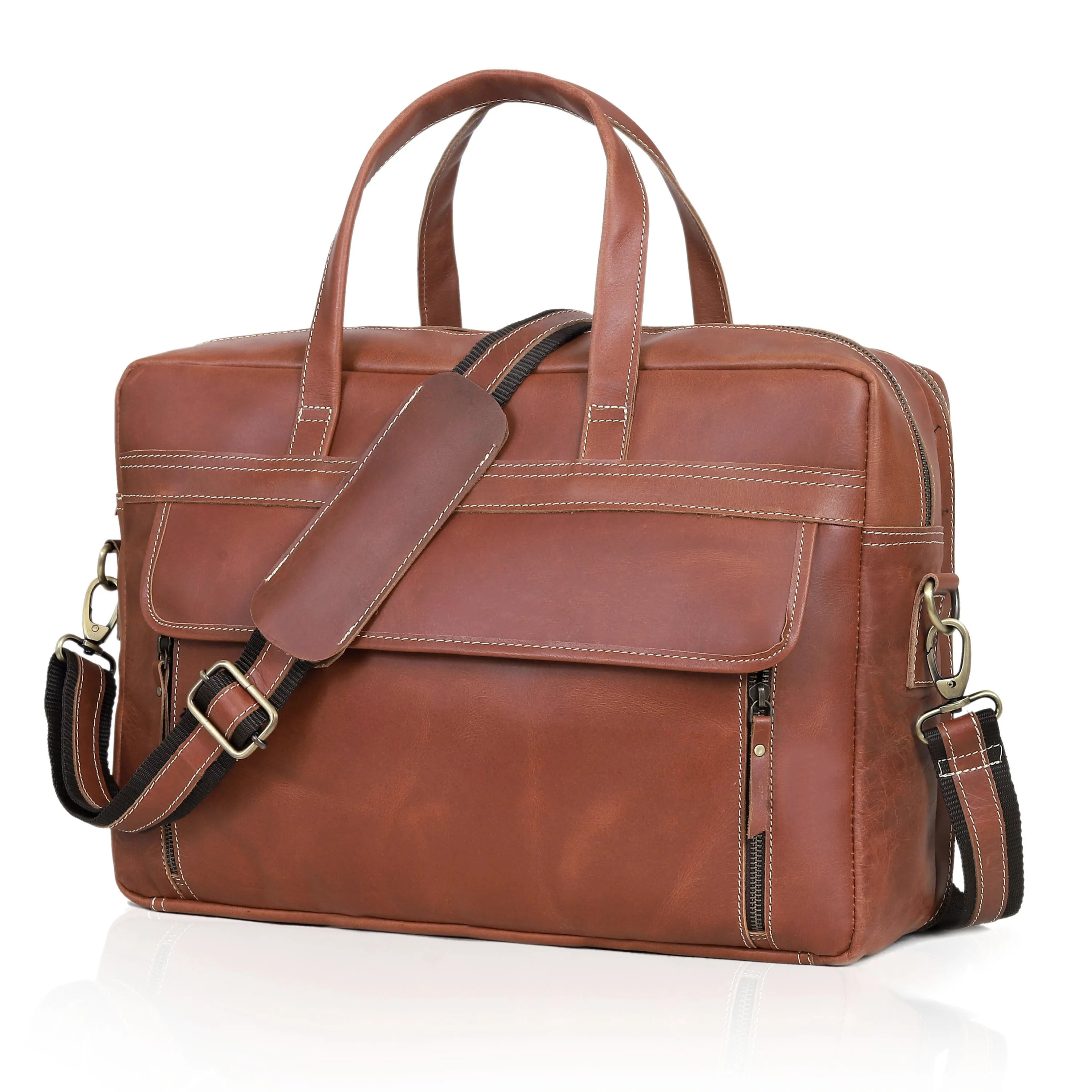 NEW YORK LEATHER BRIEFCASE BAG
