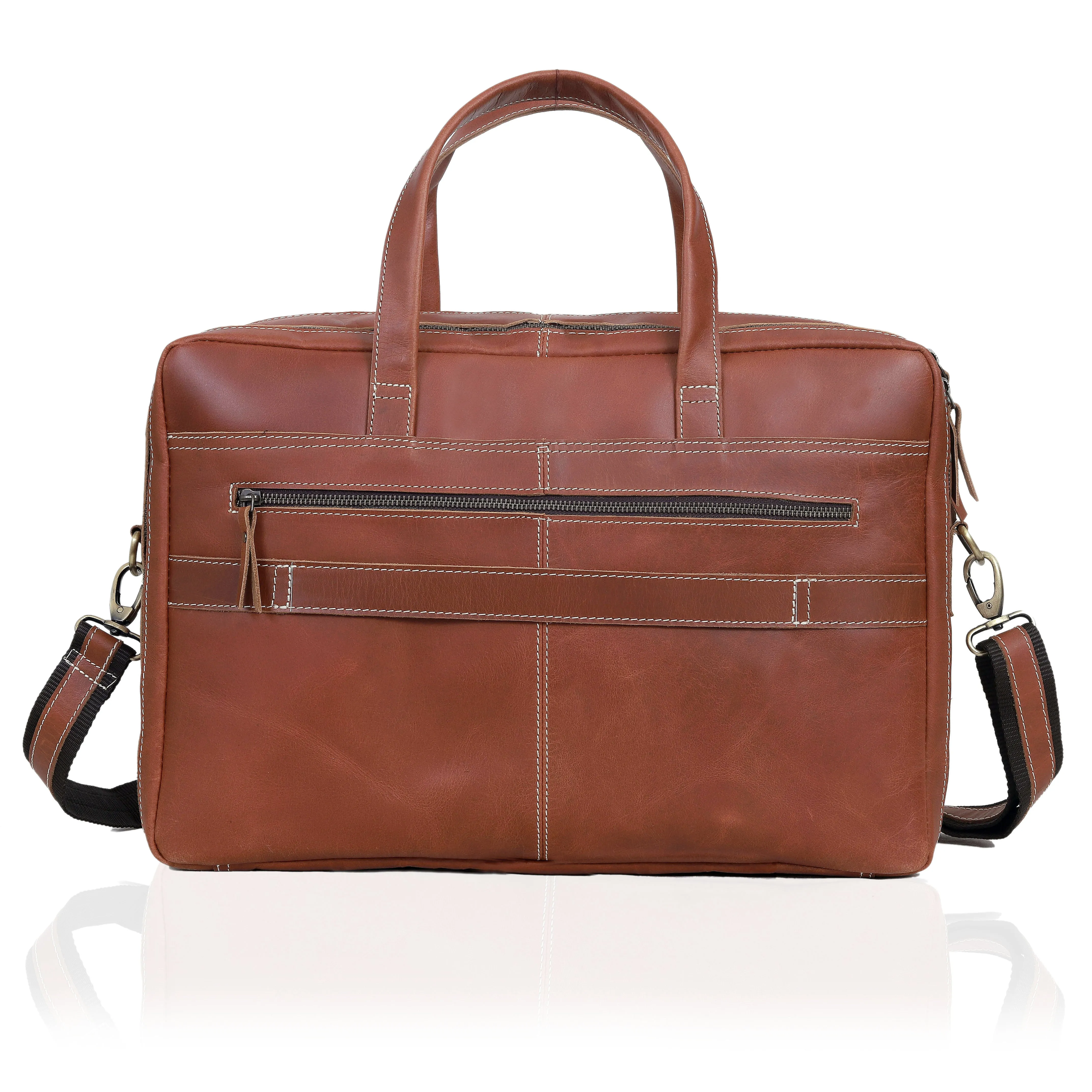 NEW YORK LEATHER BRIEFCASE BAG
