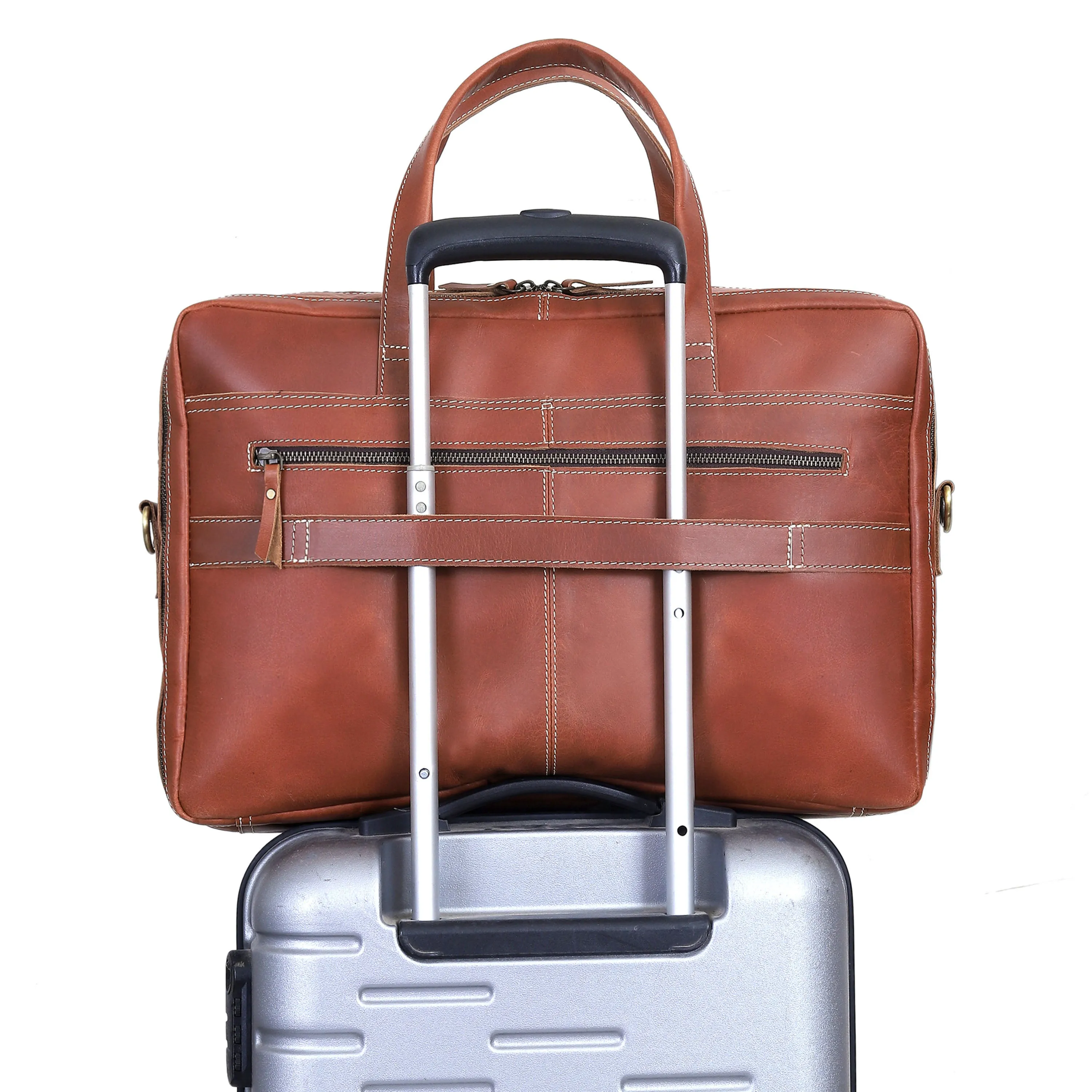 NEW YORK LEATHER BRIEFCASE BAG