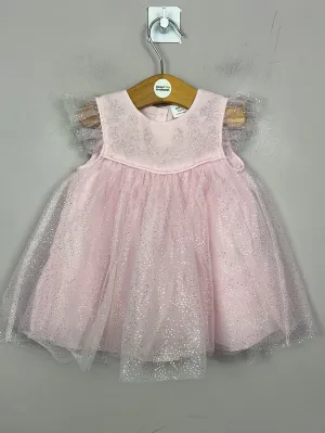 Next pink sparkle party dress 6-9m