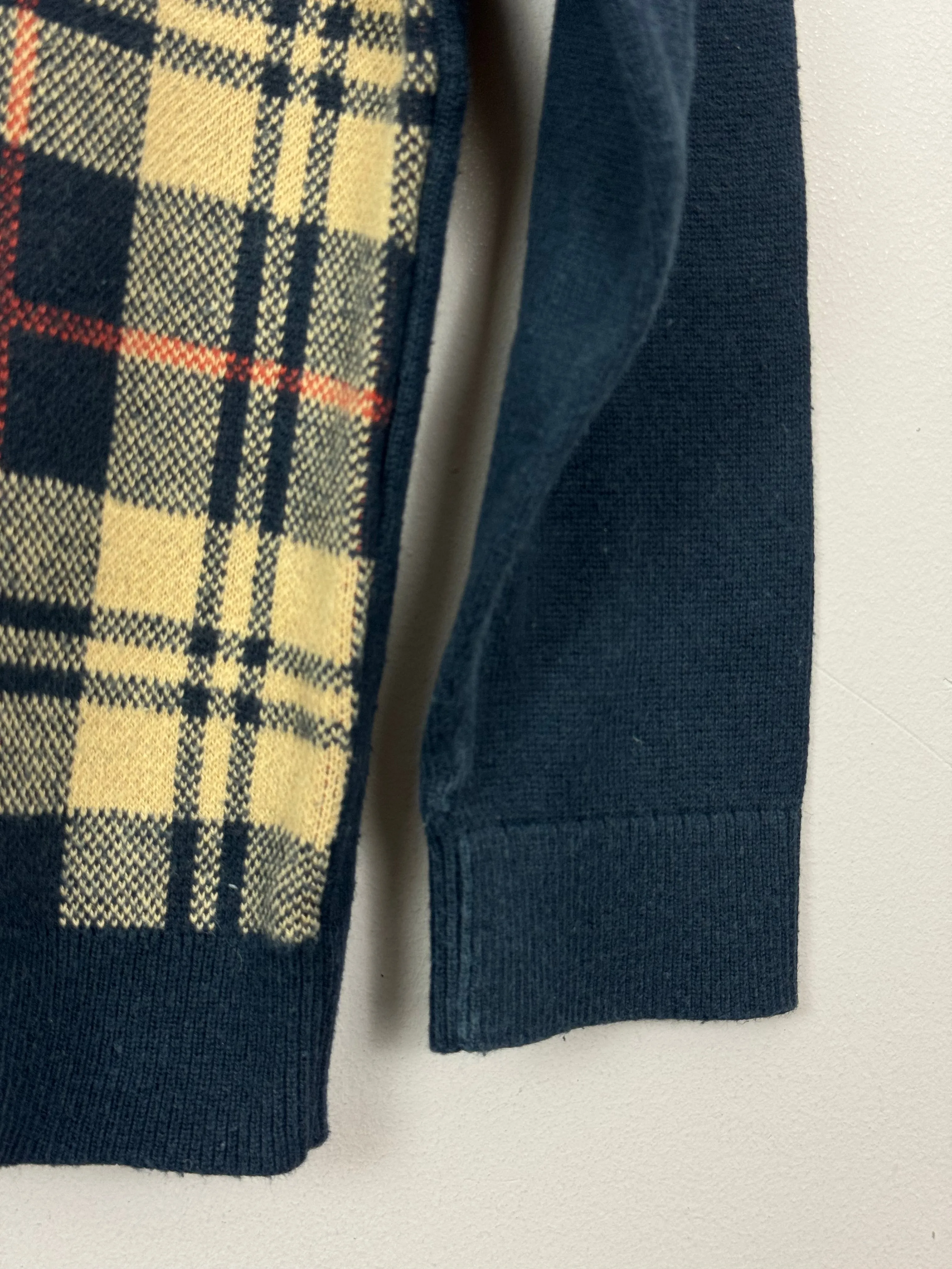 Next Tan Check Knit Polo 4y