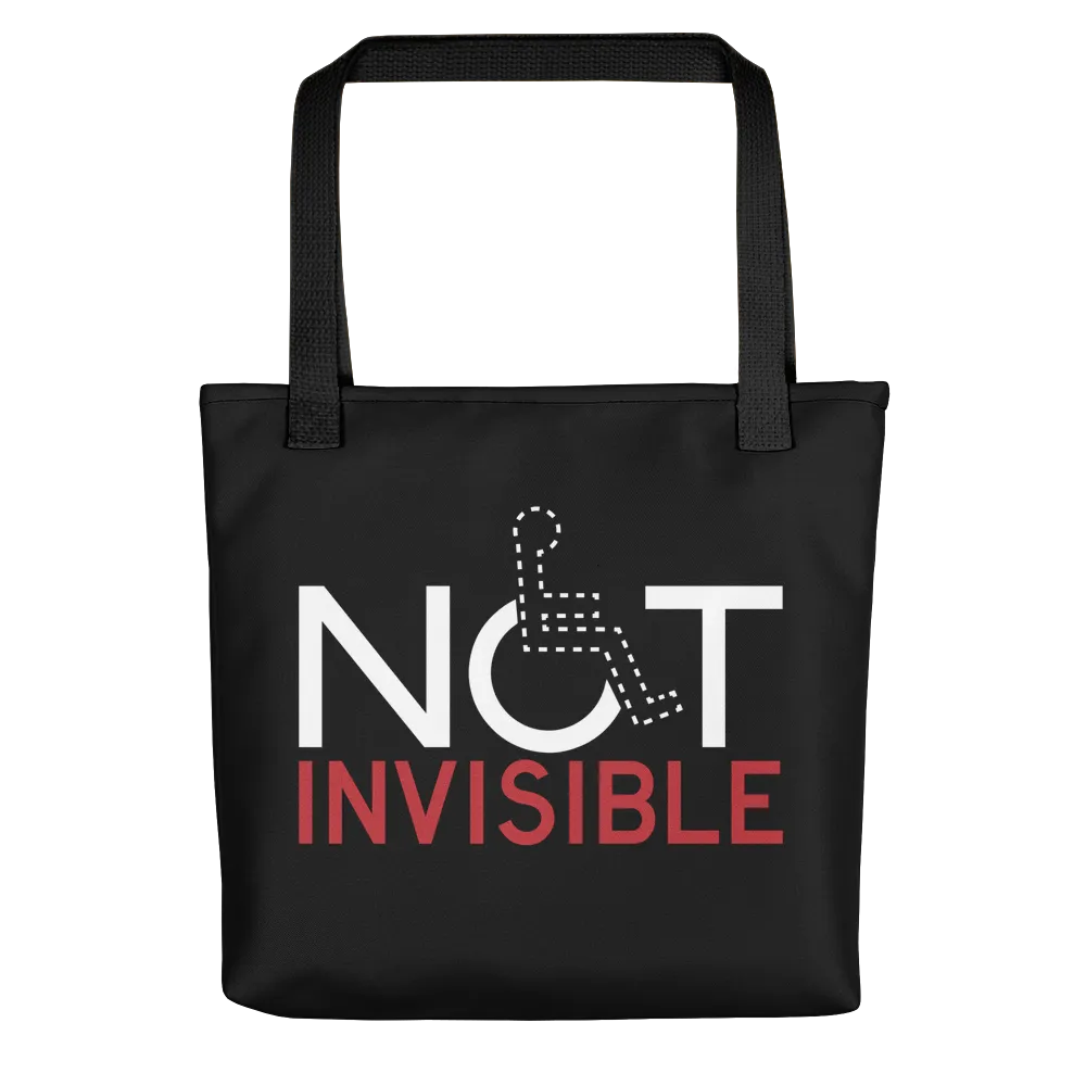 Not Invisible (Black Tote bag)