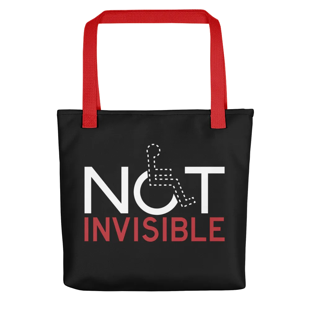 Not Invisible (Black Tote bag)