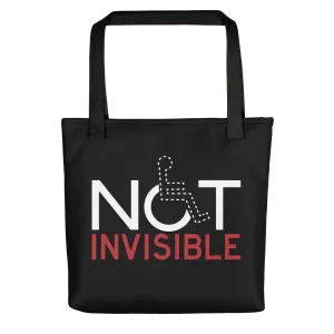 Not Invisible (Black Tote bag)