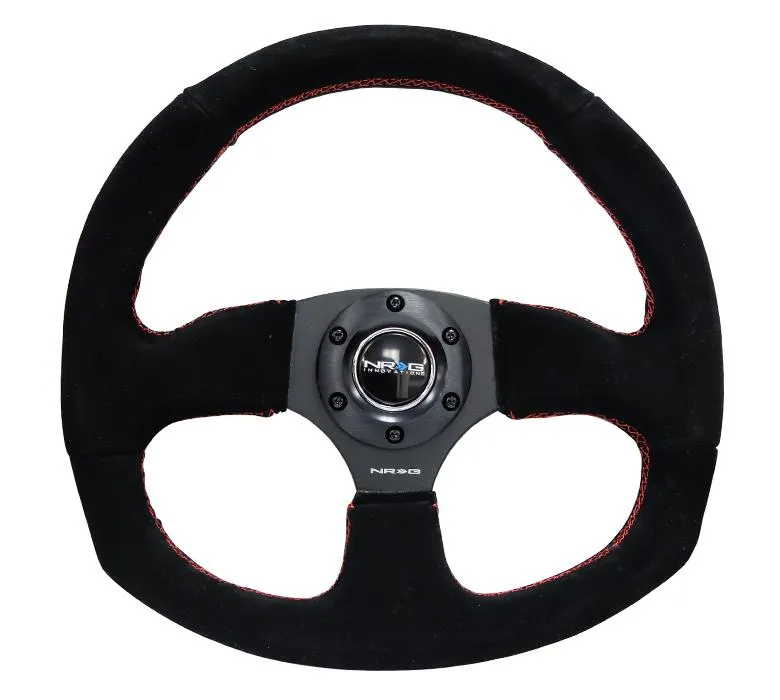 NRG RST-009S-RS Suede Reinforced Racing Steering Wheel