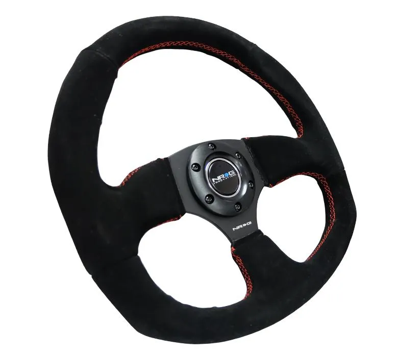 NRG RST-009S-RS Suede Reinforced Racing Steering Wheel