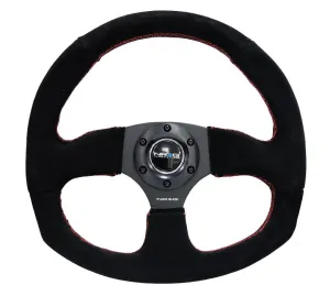 NRG RST-009S-RS Suede Reinforced Racing Steering Wheel