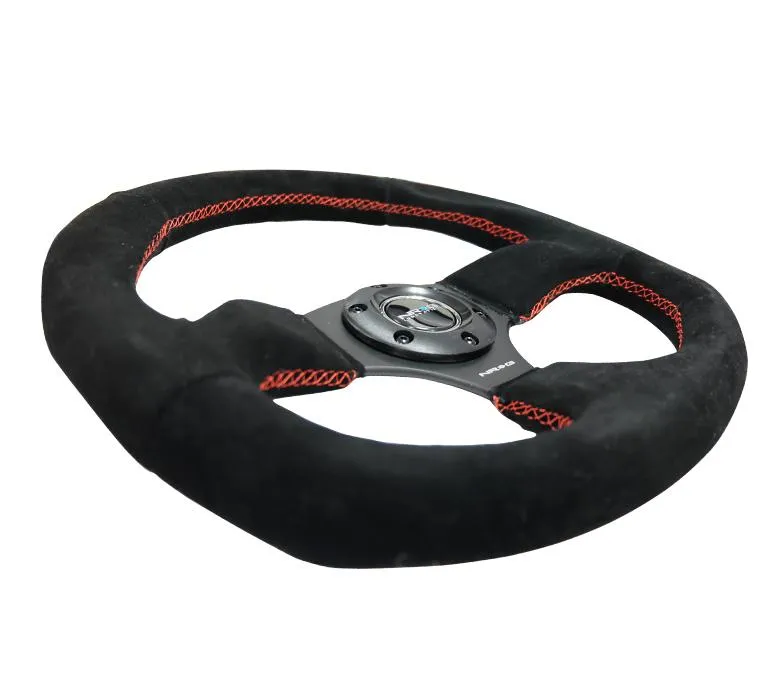 NRG RST-009S-RS Suede Reinforced Racing Steering Wheel