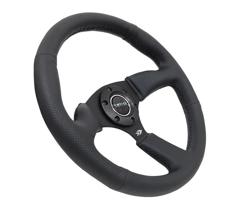 NRG RST-023MB-R 350mm Leather Reinforced Steering Wheel