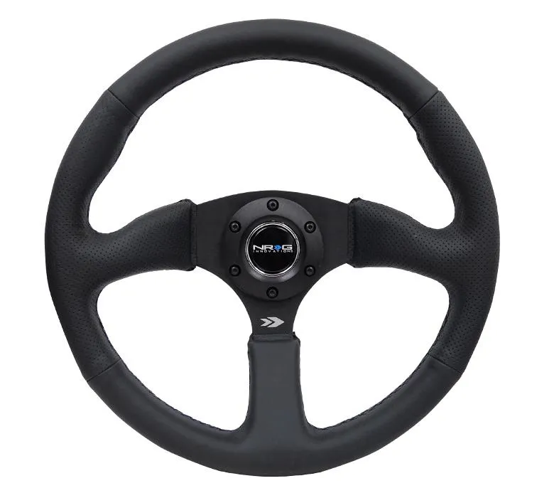 NRG RST-023MB-R 350mm Leather Reinforced Steering Wheel