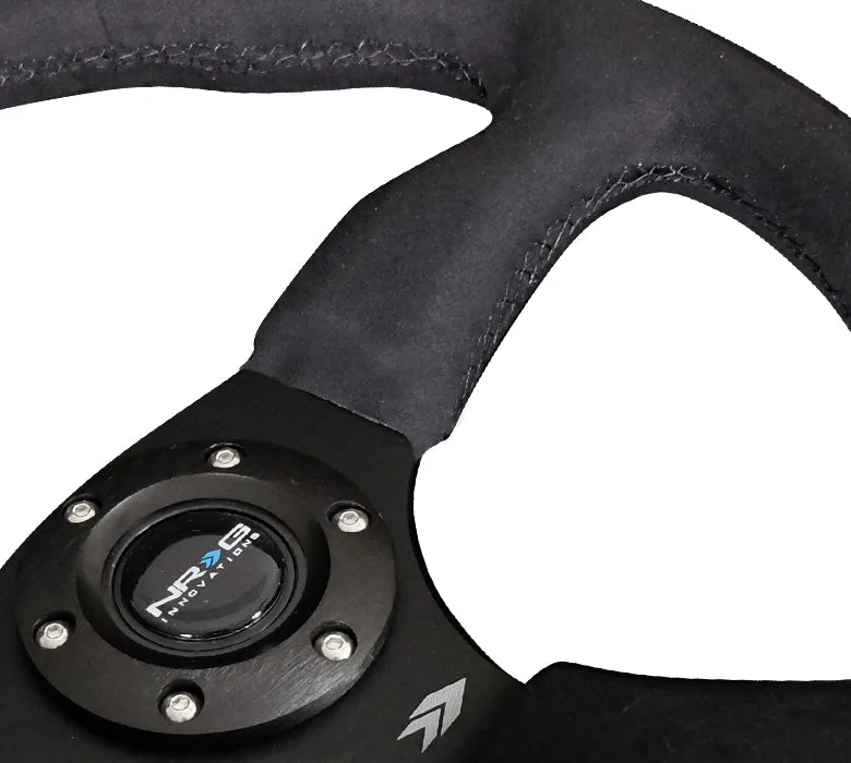 NRG RST-023MB-SA 350mm Alcantara Reinforced Steering Wheel