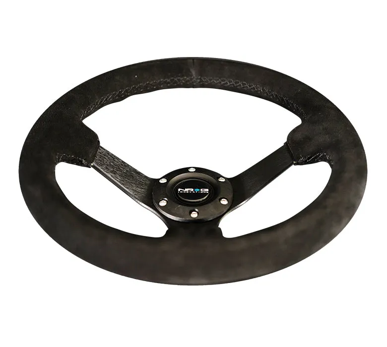 NRG RST-033BK-S 330mm Suede Reinforced Steering Wheel