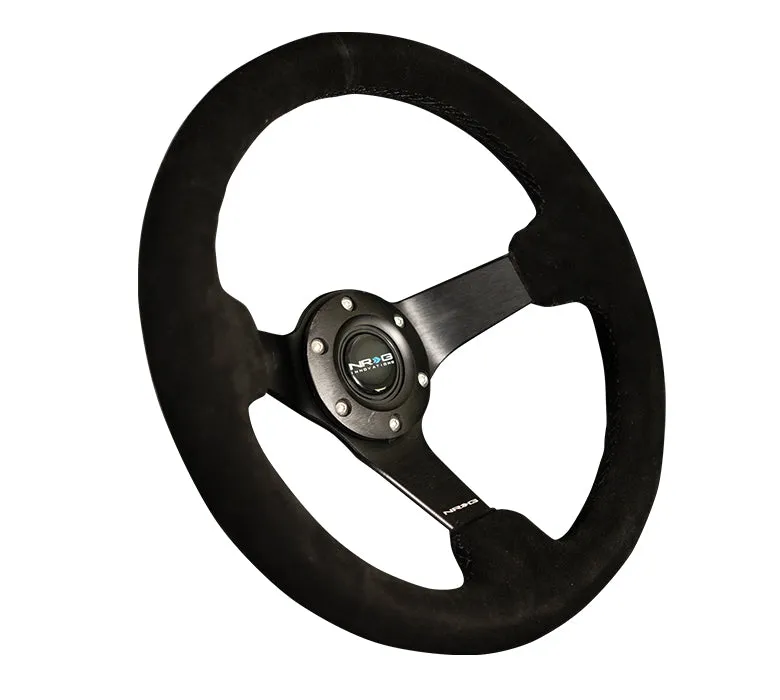 NRG RST-033BK-S 330mm Suede Reinforced Steering Wheel