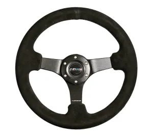 NRG RST-033BK-S 330mm Suede Reinforced Steering Wheel