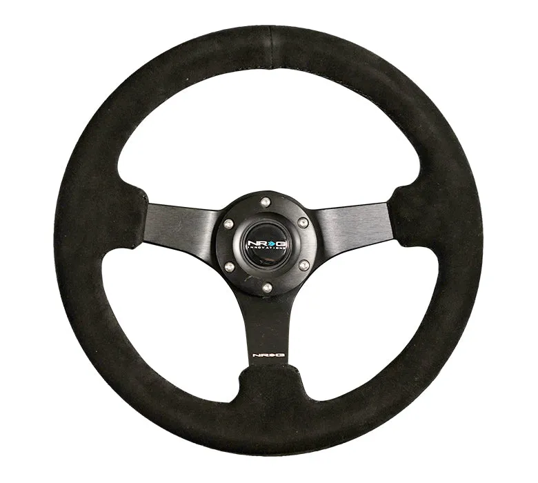 NRG RST-033BK-S 330mm Suede Reinforced Steering Wheel