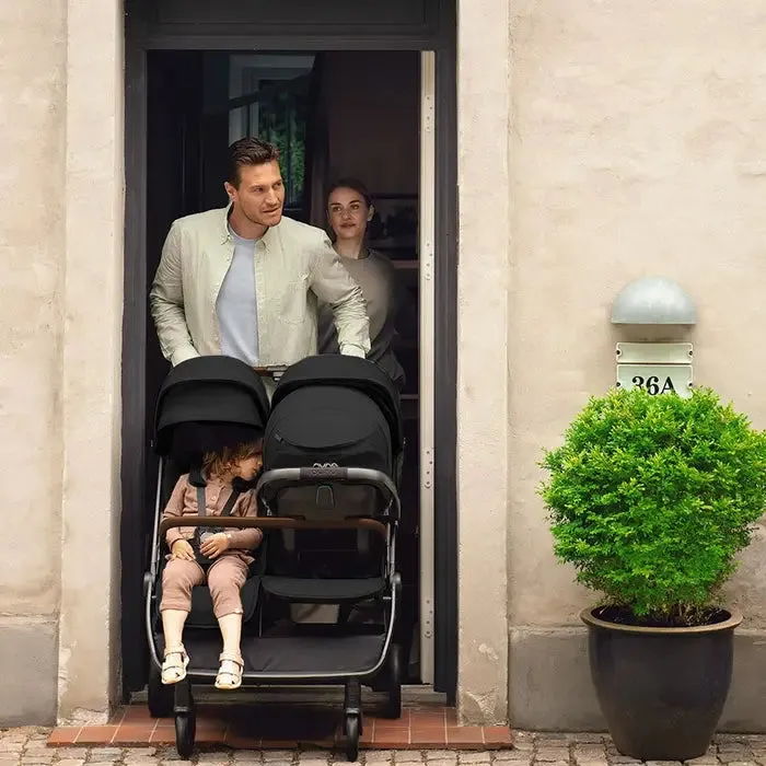 Nuna TRVL DUBL Stroller - Caviar