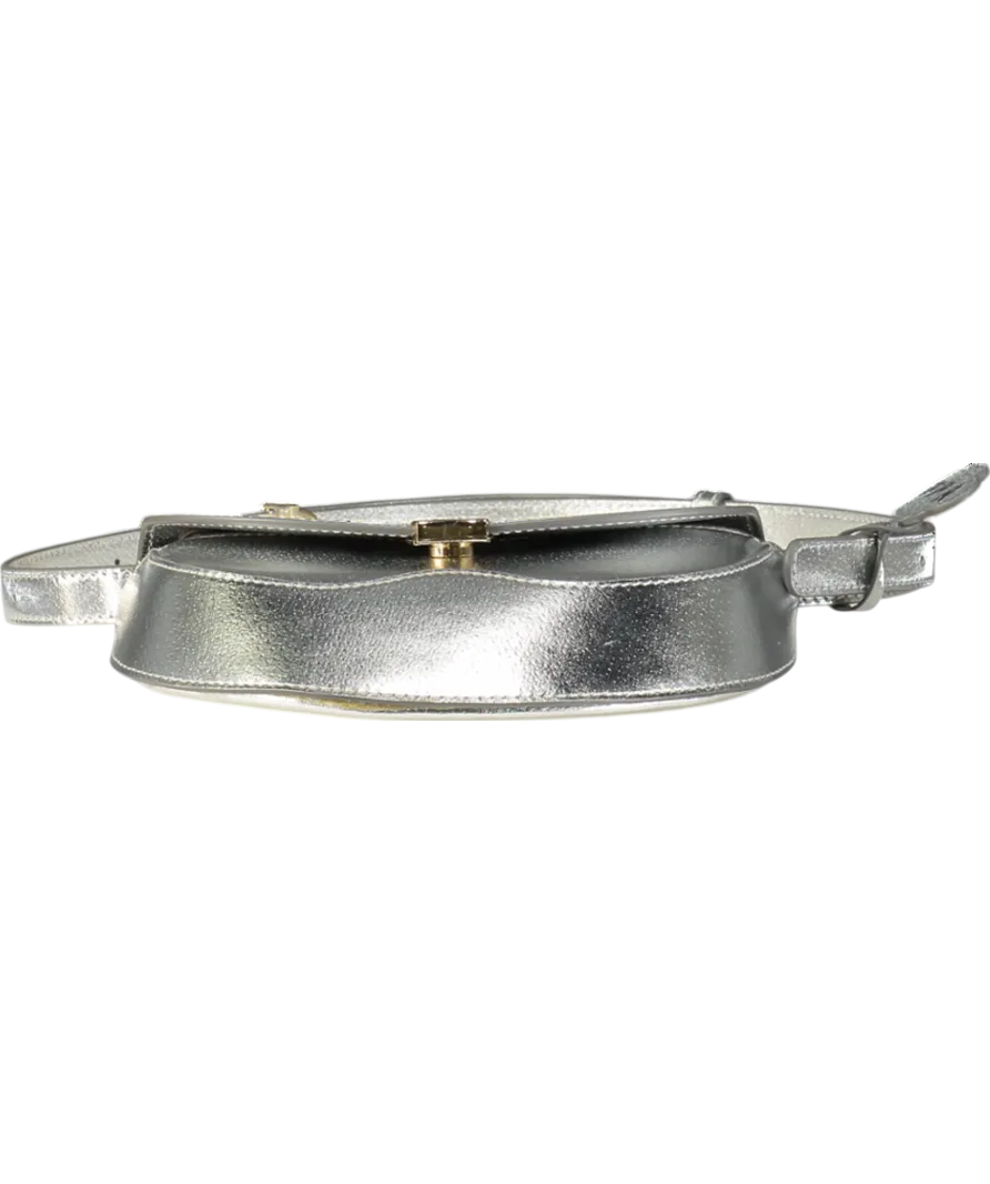 Oleada Metallic Silver Echo Leather Belt Bag