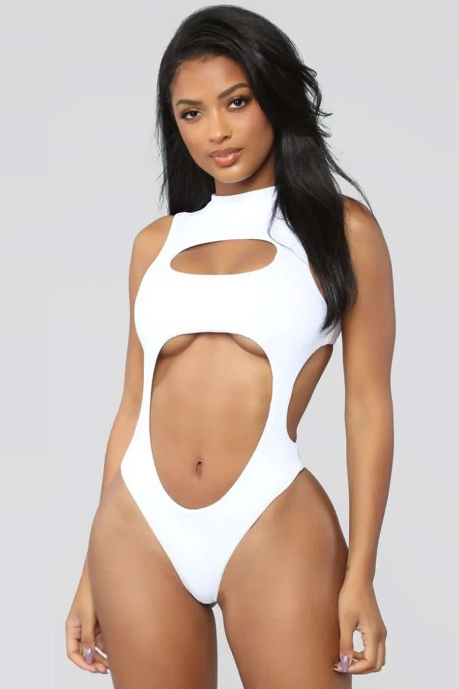 One-piece swimsuit Bikini with zipper