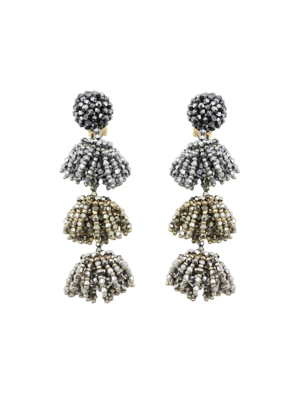 Oscar de la Renta Triple Beaded Layer Earrings (More Colors)