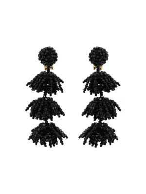 Oscar de la Renta Triple Beaded Layer Earrings (More Colors)