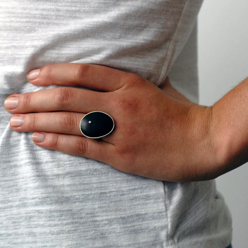 oval wood inlay ring