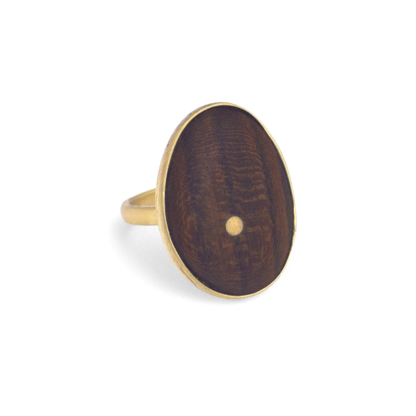 oval wood inlay ring