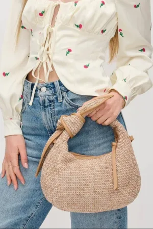 Paloma Woven Straw Crossbody Bag