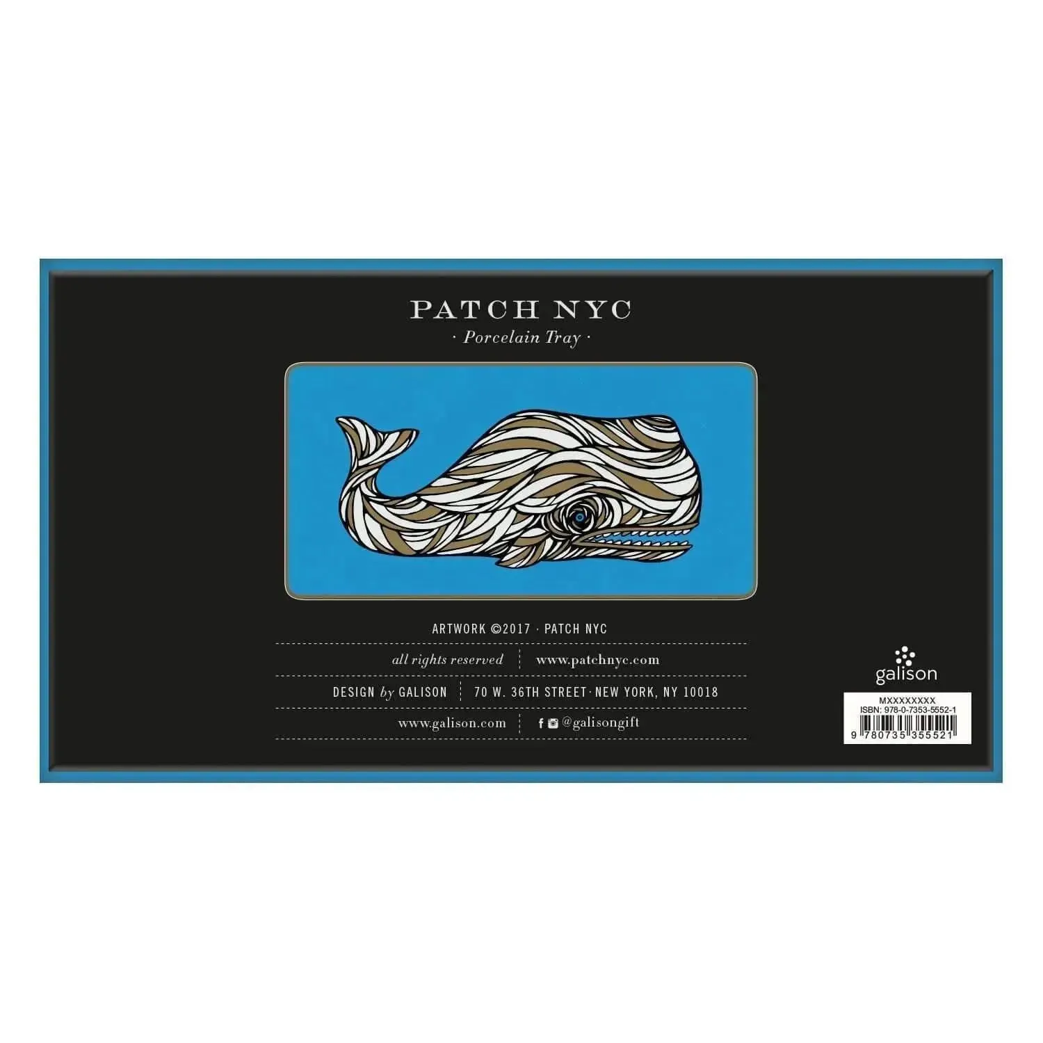 Patch NYC Whale Porcelain Tray