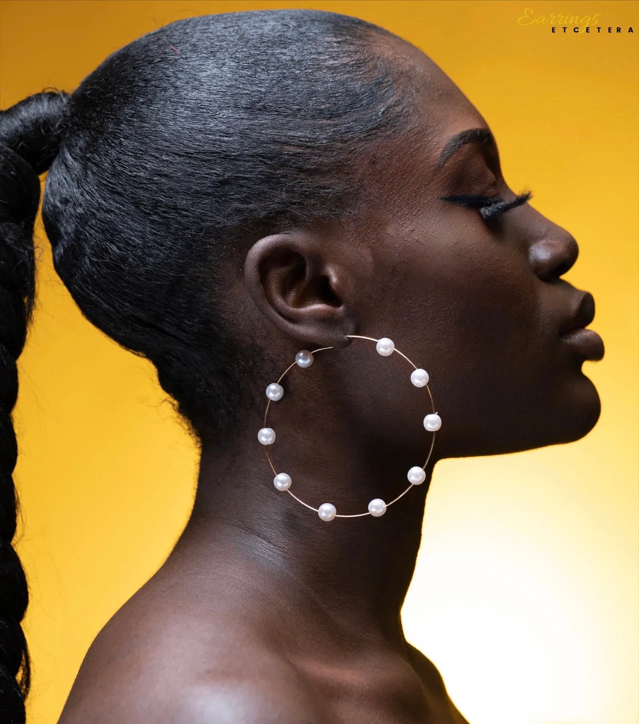 PEARL HOOP EARRINGS