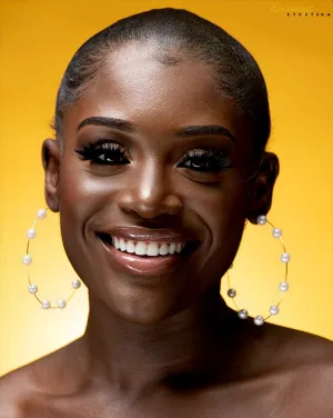 PEARL HOOP EARRINGS