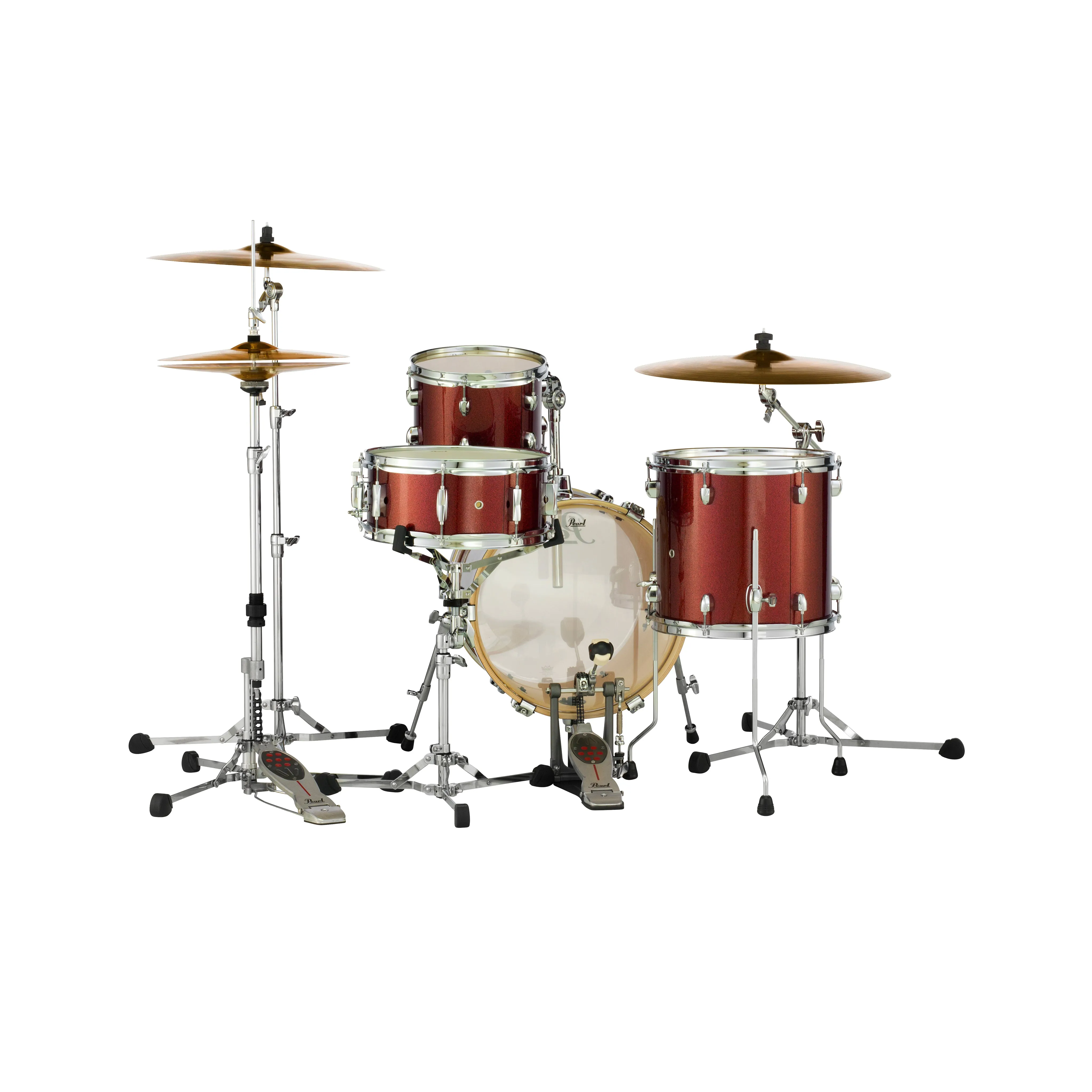 Pearl MDT764PC-704 Midtown 4-Piece Shell Pack (1614B/1007T/1312T/1355S), Black Cherry Glitter