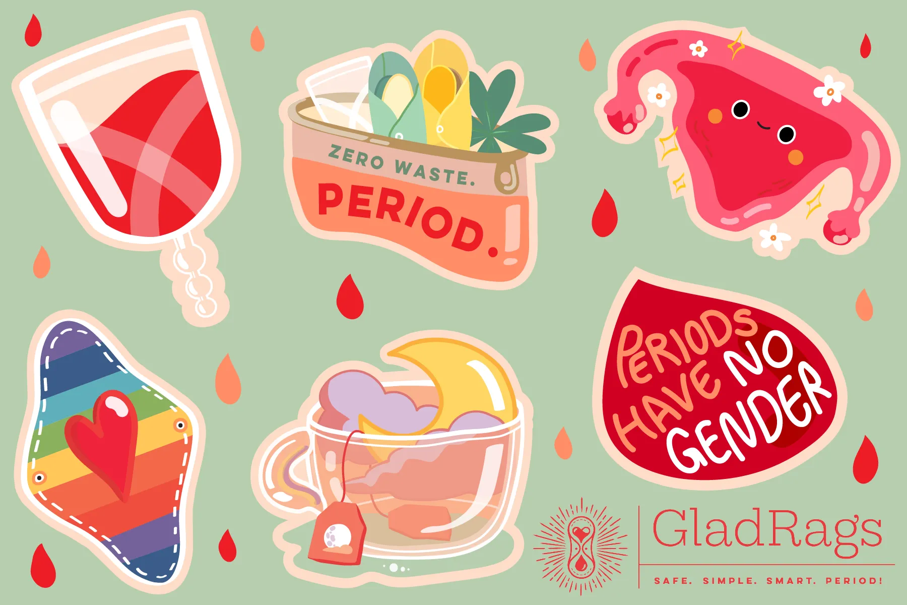 Period Party Sticker Sheet