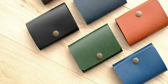 PERSONALIZED Women Card Change Holder Pouch HANDMADE LEATHER CUTE MONOGRAMMED GIFT CUSTOM Coin Wallet Holder