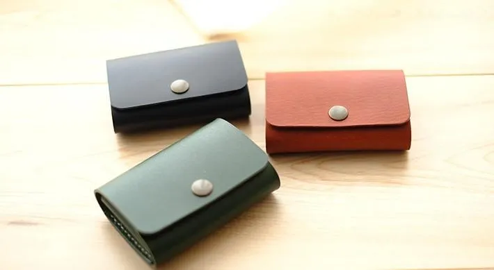 PERSONALIZED Women Card Change Holder Pouch HANDMADE LEATHER CUTE MONOGRAMMED GIFT CUSTOM Coin Wallet Holder