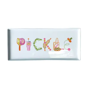 Pickleball Icons Typography Tray