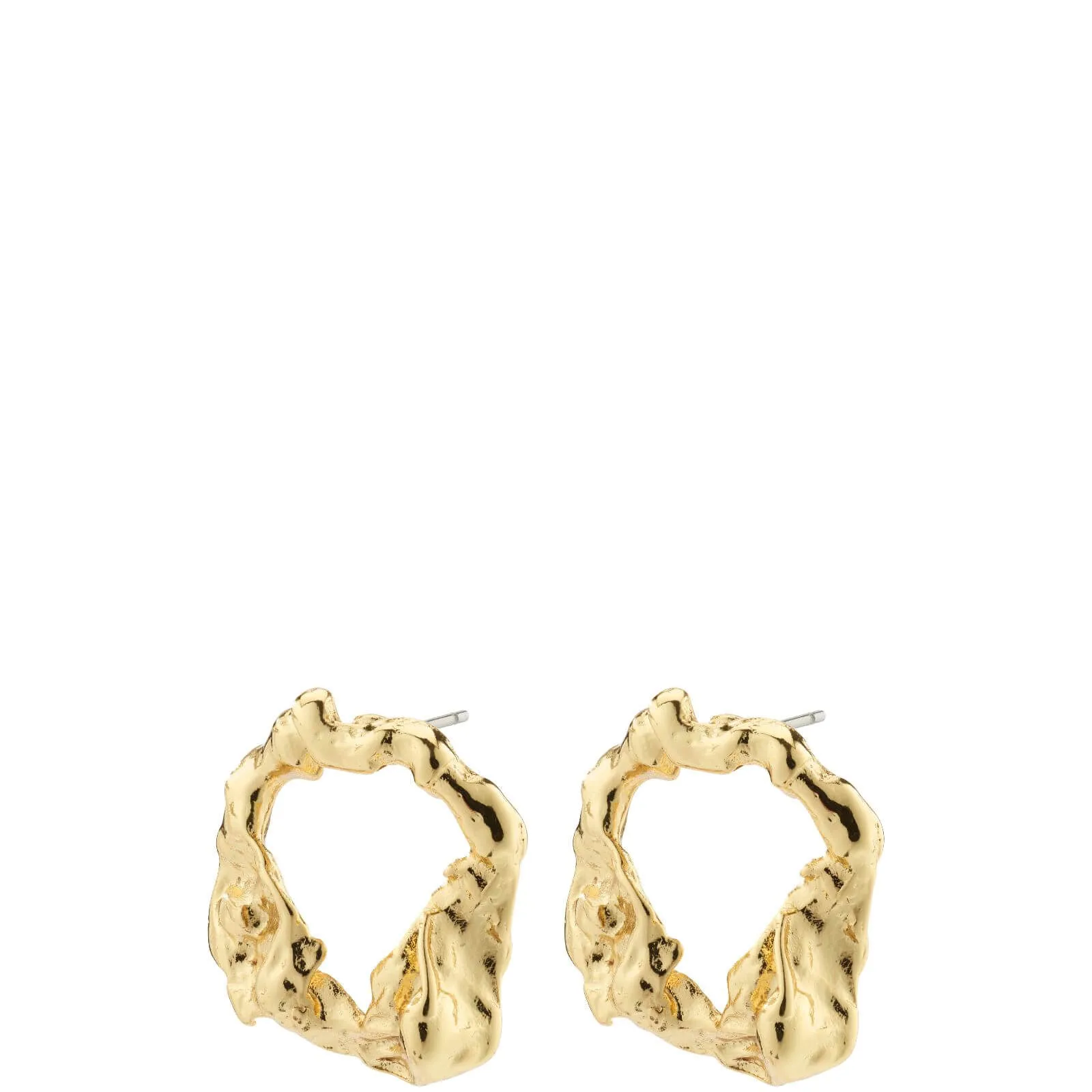 Pilgrim Smile Gold Statement Stud Earrings